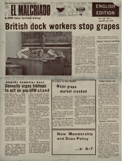 British Dock Workers Stop Grapes & Teamsters: Los Trabajadores Portuarios Británicos Detienen las Uvas y Los Camioneros