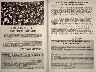 Kennedy Habla con Trabajadores Campesinos y Cartas: Kennedy Speaks to Farm Workers & Letters