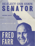 Re-Elect Our State Senator Fred Farr, Campaign Poster