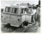 Group of Young People Gathered at Fred Farr's "Mobile Legislative Office"