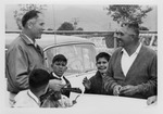 Fred Farr Speaking with a Man at a Campaign Event