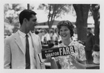 Fred Farr Supporter Holding a Campaign Bumper Sticker