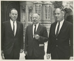 Fred Farr with Two Other Men Outside of a Church