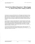 2010 - Excerpt from Master Response 4 - Water Supply re Salinas Valley Water Supply (10-28-10)
