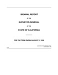 1928 August 1 - Kingsbury Biennial Report, Surveyor General's Report to the Governor of California