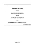 1871 December 4 - 1873 August 1, Gardner Biennial Report, Surveyor General’s Report to Governor of California