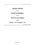 1873 August 1 - 1875 August 1, Gardner Biennial Report (1), Surveyor General’s Report to Governor of California