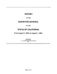 1892 August 1 - 1894 August 1, Reichert Report, Surveyor General’s Report to Governor of California