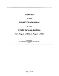 1894 August 1 - 1896 August 1, Wright Report, Surveyor General’s Report to Governor of California
