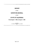 1896 August 1 - 1898 August 1 - Wright Report, Surveyor General’s Report to Governor of California