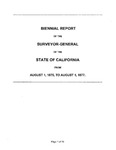 1875 August 1 - 1877 August 1, Minis Biennial Report, Surveyor General’s Report to Governor of California