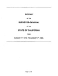 1879 August 1 - 1880 August 1, Shanklin Report, Surveyor General’s Report to Governor of California