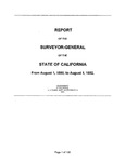 1880 August 1 - 1882 August 1, Shanklin Report (1), Surveyor General’s Report to Governor of California