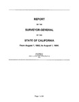 1882 August 1 - 1884 August 1, Willey Report, Surveyor General’s Report to Governor of California