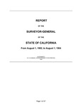 1902 August 1 - 1904 August 1, Woods Report, Surveyor General’s Report to Governor of California