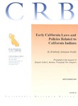 2002 - Early California Laws and Policies Related to California Indians, Kimberly Johnston-Dodds