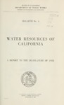 1923 - Water Resources of California, A Report to the Legislature of 1923, Bulletin No. 4