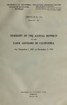 1919 - Summary of the Annual Reports from Farm Advisors of California for Dec. 1917 to Dec. 1918, Circular No. 208