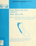 1994 - Water Resources Data California - Pacific Slope BasinsWater Year 1993, Vol. 2