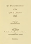 1965 - The Original Constitution of the State of California, 1849, with the Official Spanish Translation
