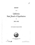 1921 and 1922, State Board of Equalization Report