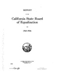 1925 and 1926, State Board of Equalization Report