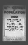 Twelfth Census of the United States: 1900, Schedule No. 1--Population, California, Riverside by United States. Bureau of the Census