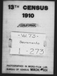 Thirteenth Census of the United States: 1910--Population, California, Sacramento (Part 1)