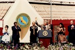 Bill Clinton at the CSUMB Inauguration Ceremony by Steve Zmak