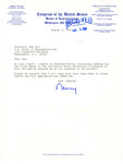 Letter from Nancy Pelosi to Sam Farr, August 5, 1993