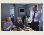 Sam Farr Speaking with Barack Obama on Air Force One by Pete Souza