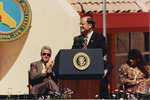 Sam Farr on Stage at the CSUMB Inauguration Ceremony